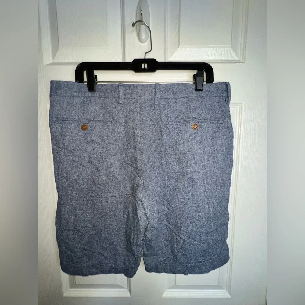 J. Crew Men’s 35 Rivington 10” Blue Chambray Chino Shorts 35W Classic